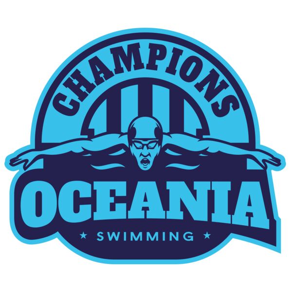 Oceania Champions Swimming logo template Thumbnail